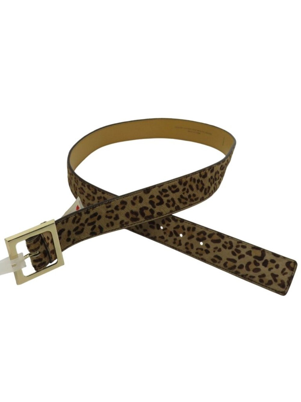 Merona Women 2XL Leopard Cheetah Animal Print Hair Leather Belt Y2K 2006 NEW